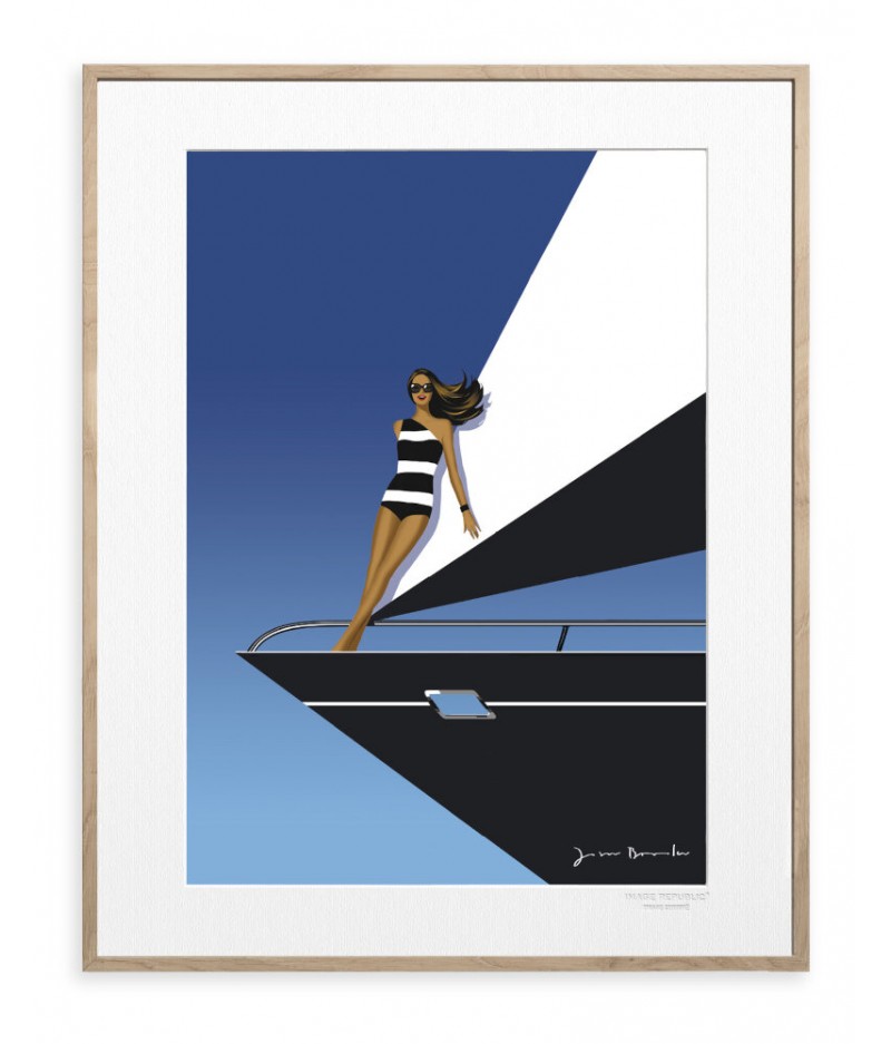 40x50 cm Jason Brooks 0010 Yacht - Affiche Image Republic