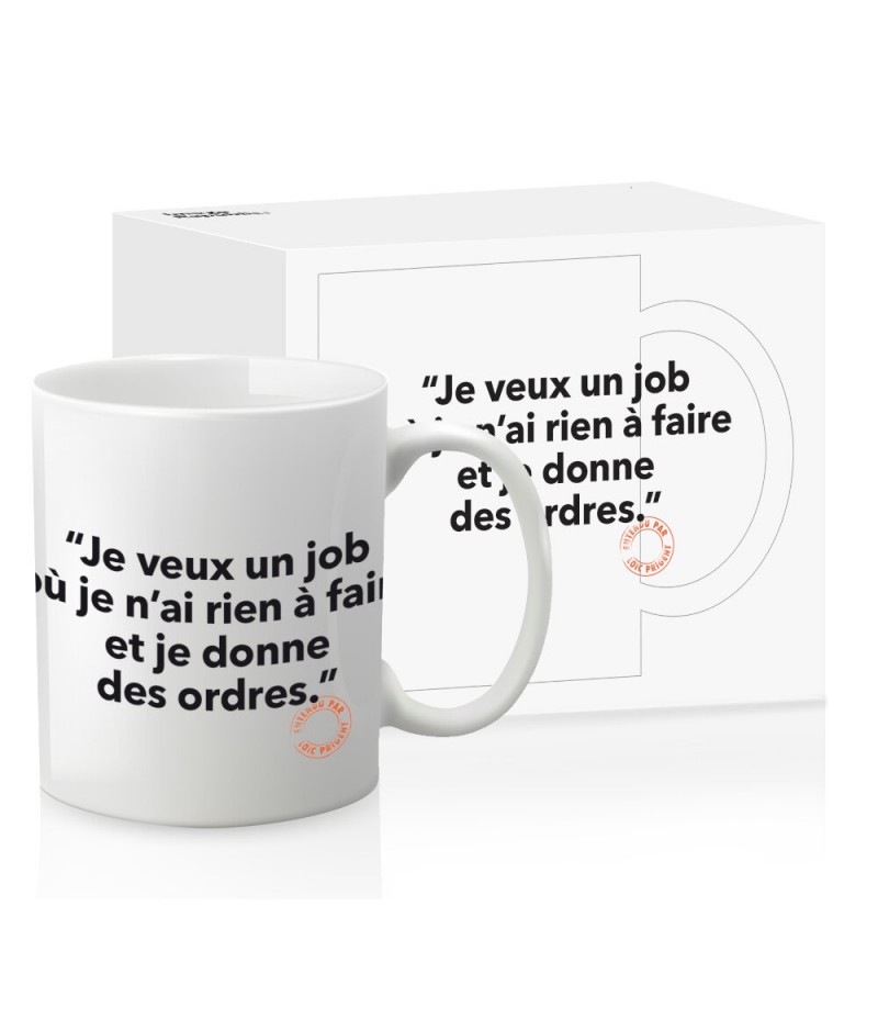 Mug Loic Prigent 016 Je Veux Un Job - Image Républic