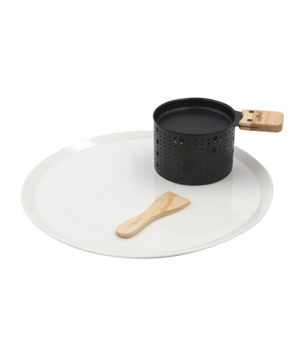 Service à raclette individuel pour 4 personnes avec assiettes porcelaine – Cookut