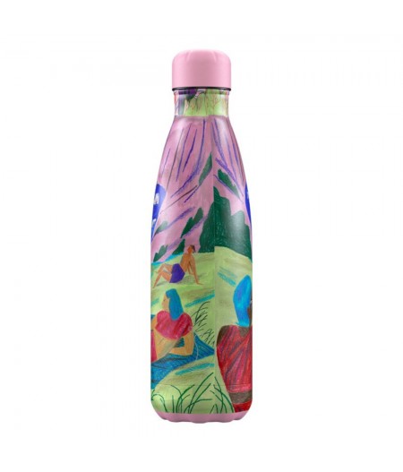 Gourde Thermos 500ml Artist Series Joey Yu Lake Bathers - Chilly’s Bottles