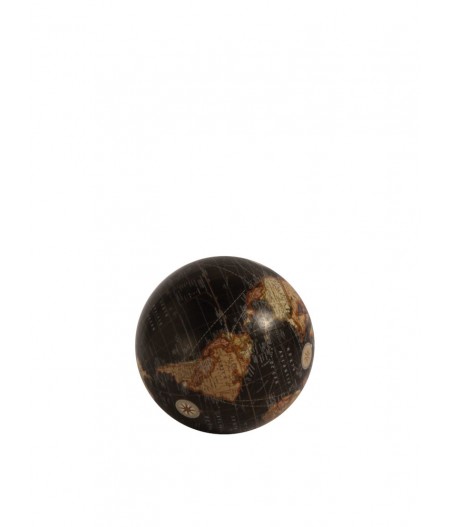 Mappemonde noire 13cm sans base - Chehoma