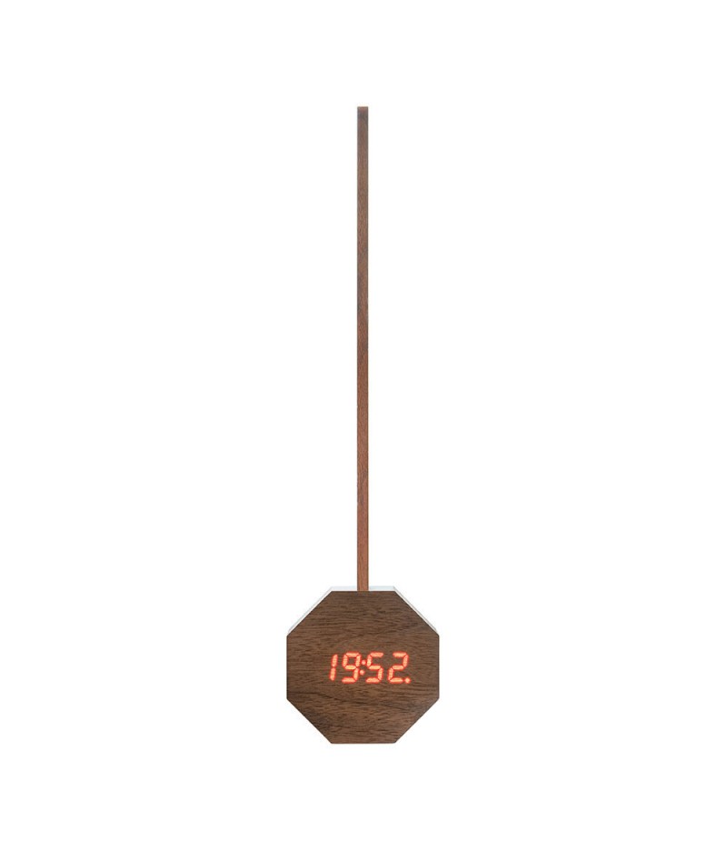 Lampe réveil Octagon One Plus Portable Alarm Clock Desk Lightnatural walnut wood - Gingko
