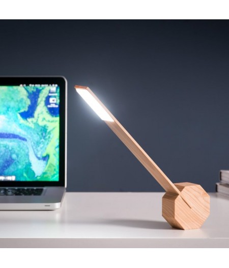 Lampe de bureau rechargeable Octagon One Portable Desk Light Maple - Gingko