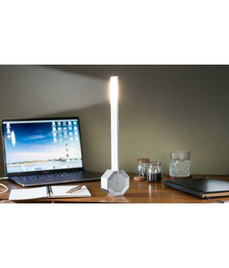 Lampe de bureau rechargeable Octagon One Portable Desk Light Aluminium - Gingko