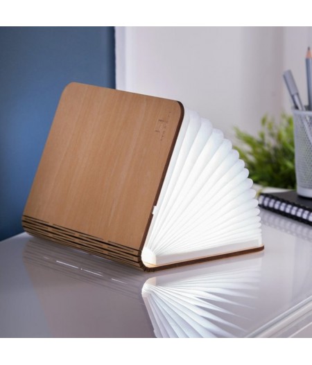 Baladeuse livre lampe Natural Wood   Smart Book Light Walnut Mini  - Gingko