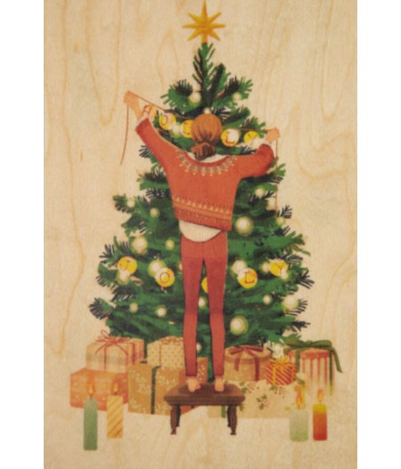Cartes Postales en bois Woodhi - greetings 2 HM Noel