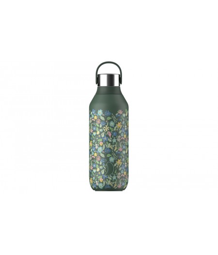 Gourde Thermos Series 2 Liberty Bottle - Summer Sprigs Pine Green 500ml - Chilly’s Bottle