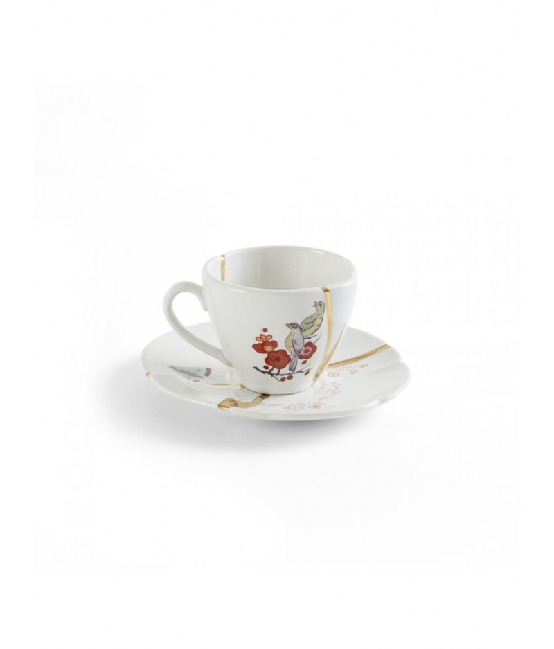Kintsugi-N'2 Coffee Cup With Saucer In Porcelain - Seletti