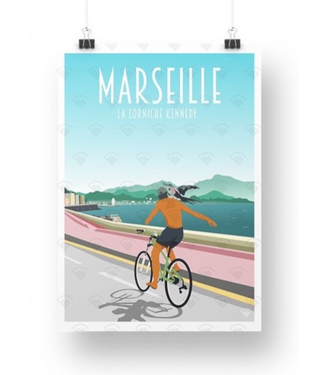 Affiche Maison Landolfi - Marseille - Corniche Kennedy