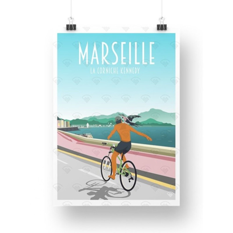 Affiche Maison Landolfi - Marseille - Corniche Kennedy