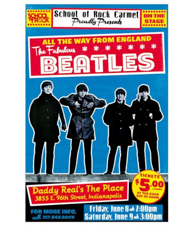 Tirage papier 40 x 60 cm CONCERTS - The Fabulous Beatles - Blue Shaker