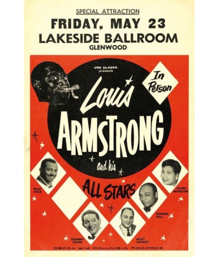 Tirage papier 40 x 60 cm CONCERTS - Louis Armstrong - Blue Shaker
