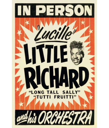 Tirage papier 40 x 60 cm CONCERTS - Little Richard - Blue Shaker