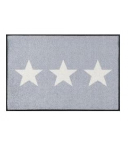 Tapis paillasson - Stars grey 50 x 75 cm - KLEEN TEX WASH AND DRY
