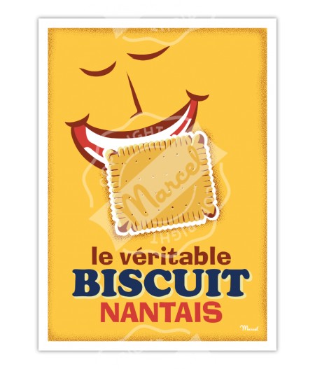 Affiches Marcel Small Edition - Le Véritable Biscuit Nantais 30x40cm 350 g/m²