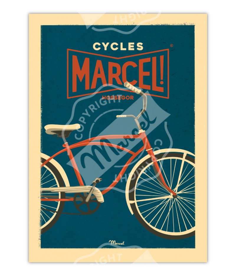 Affiches Marcel Small Edition - CYCLES MARCEL 30x40cm 350 g/m²