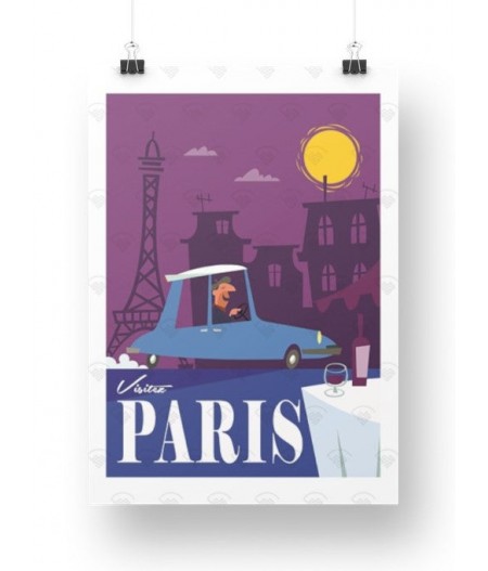 Affiche Maison Landolfi - Paris - Voiture