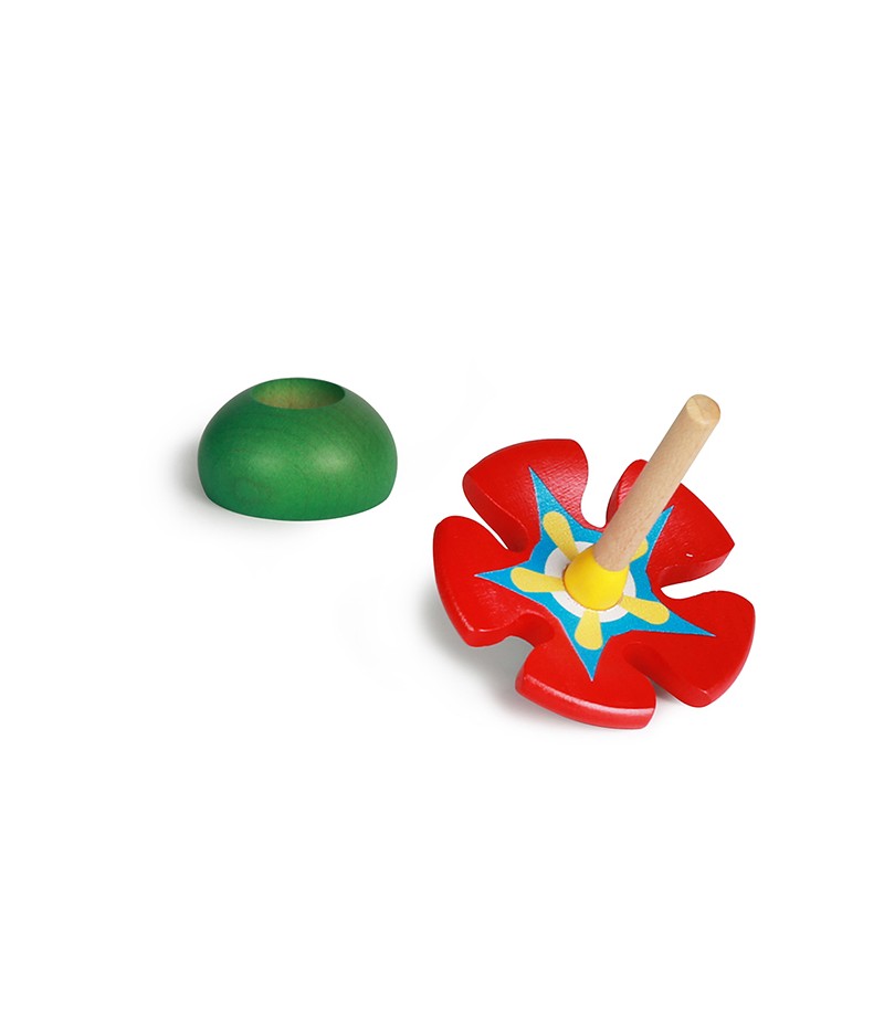 Toupie Spinning Top - Petals / Red Flower - Wooderful Life