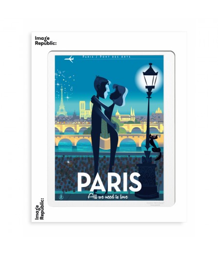 40x50 cm Monsieur Z Paris Love - Affiche Image Republic