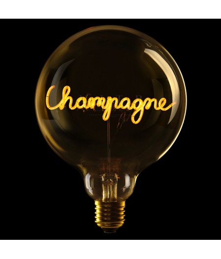 Ampoule Champagne - A Poser - G125 - E27 - 2W - 2200K - MESSAGE IN THE BULB