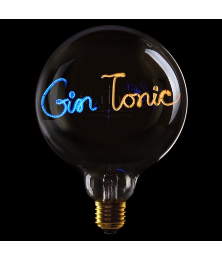 Ampoule Gin Tonic - A Poser - G125 - E27 - 2W - BLEU AMBRE - MESSAGE IN THE BULB