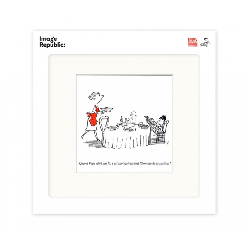 22x22cm Le Petit Nicolas Papa - Affiche Image Republic