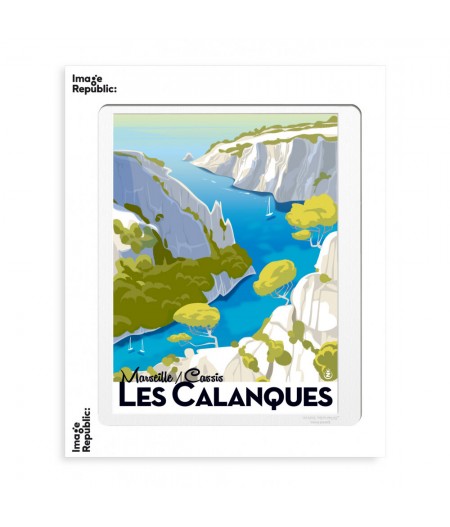 40x50 cm Monsieur Z Calanques - Affiche Image Republic