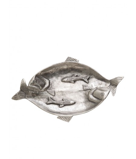 Plateau poisson antique nickel - Chehoma