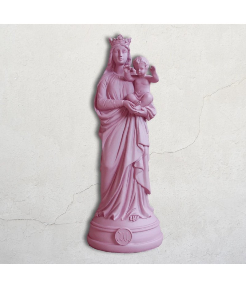 Statuette Bonne Mère 30 cm 2022 Vieux Rose - J'ai Vu la Vierge