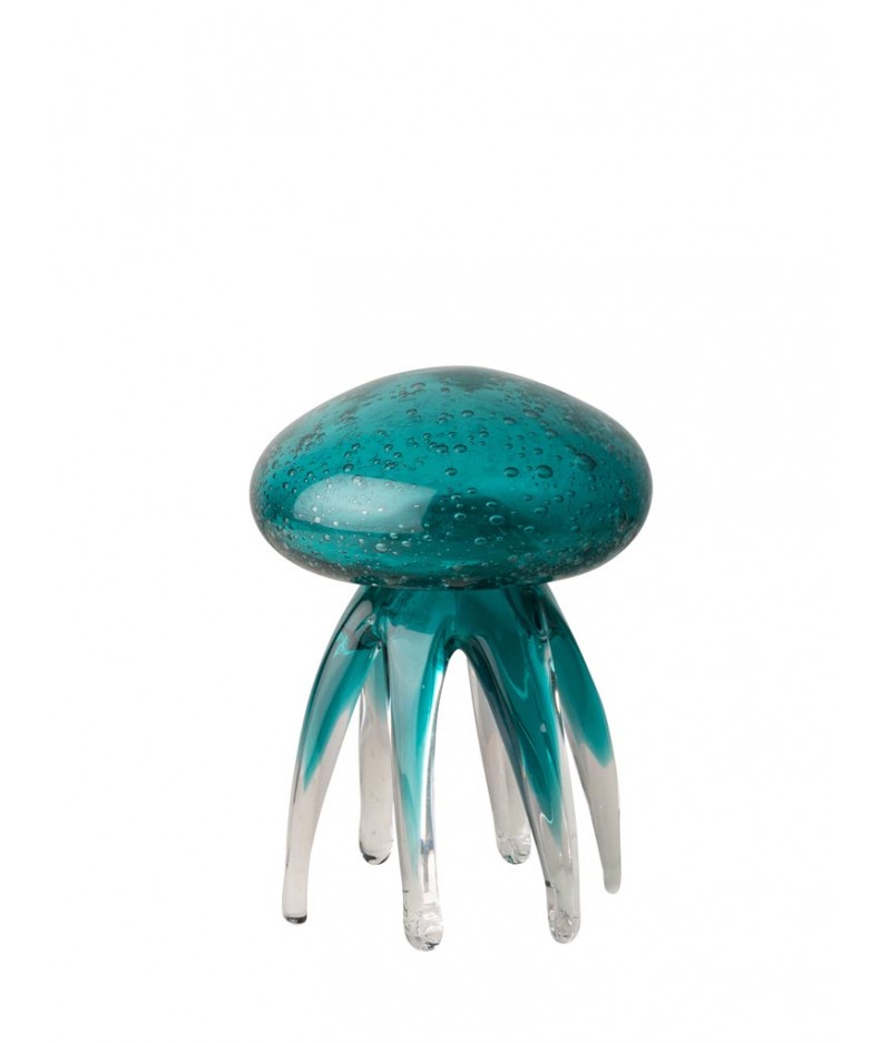 Méduse turquoise en verre - Chehoma