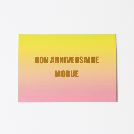 Carte + enveloppe anniversaire morue - Félicie Aussi