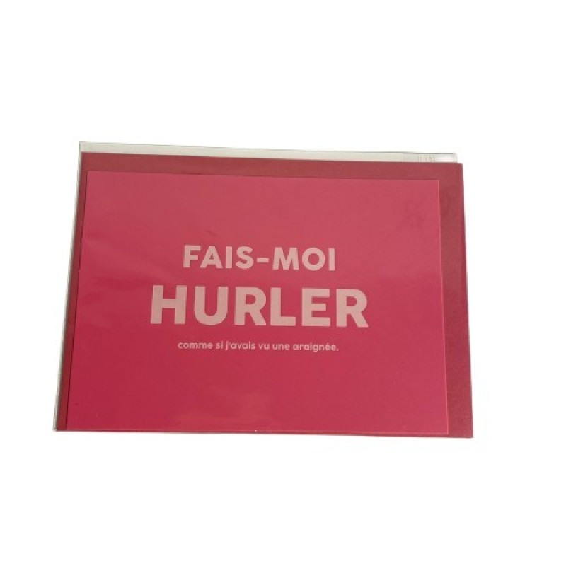 Carte + enveloppe fais-moi hurler - Félicie Aussi