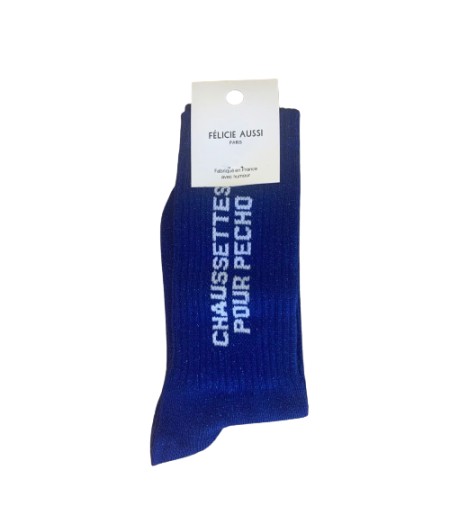 Chaussettes Pour Pecho bleu paillettes 36/40 - Félicie Aussi