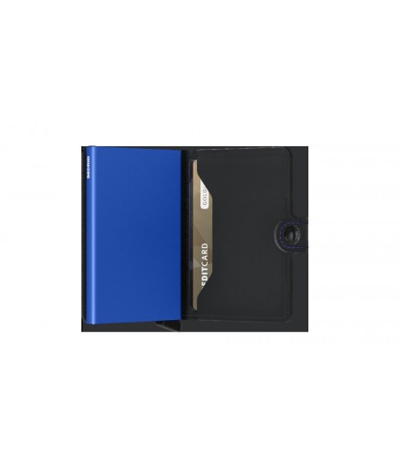 Miniwallet Secrid - Matte Black & Blue - MM-Black & Blue
