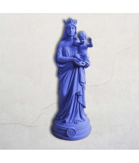 Statuette Bonne Mère 30 cm 2022 Indigo Bleu Klein - J'ai Vu la Vierge