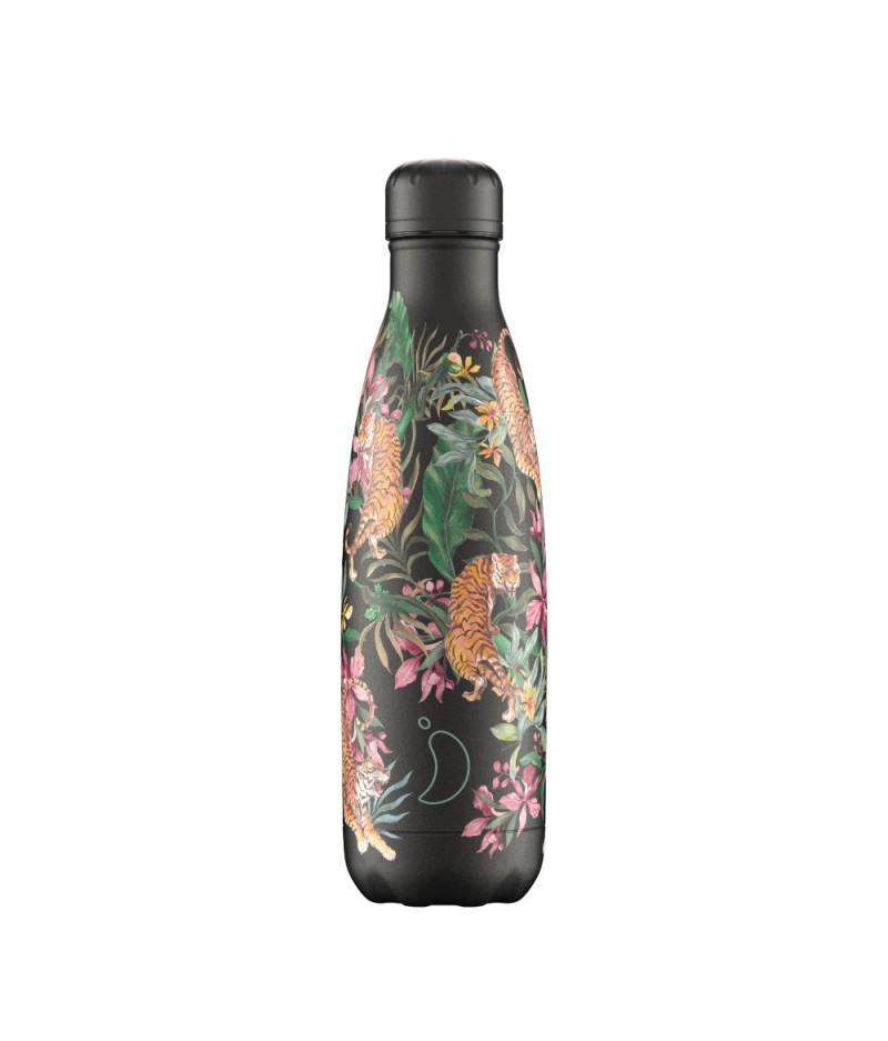 Gourde Thermos 500ml Bottle Tropical Jungle Tigers - Chilly’s Bottle