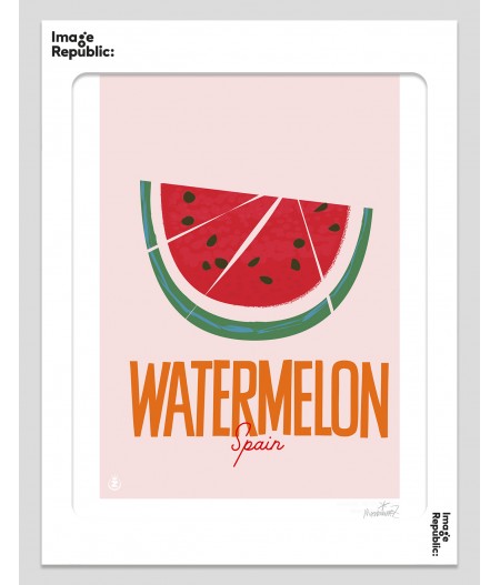 30x40 cm Monsieur Z Organic Market 032 Watermelon - Affiche Image Republic