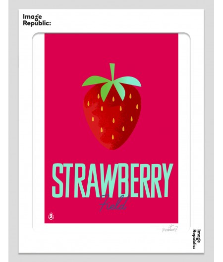 30x40 cm Monsieur Z Organic Market 029 Strawberry - Affiche Image Republic