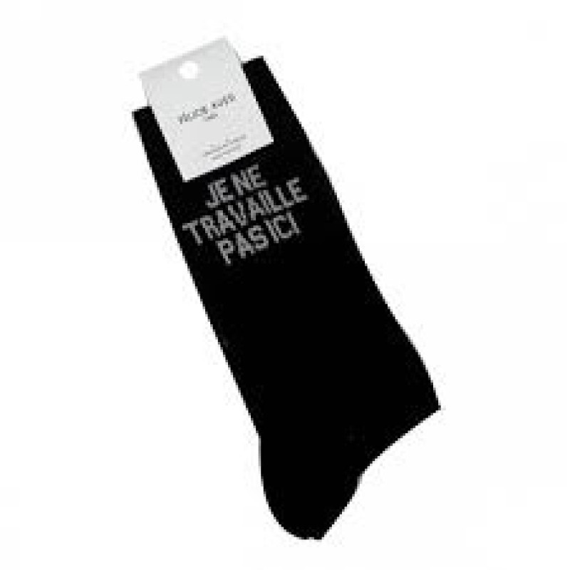 Chaussettes je ne travaille pas ici noires 40/45 - Félicie Aussi
