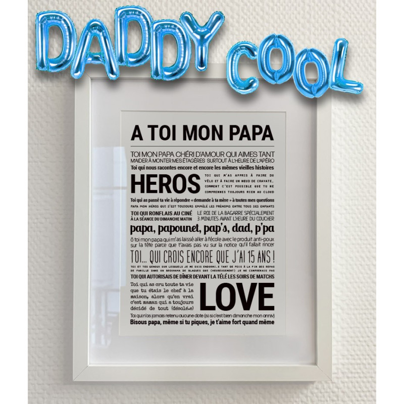 Affiche - A Toi Mon Papa - Tout est dit