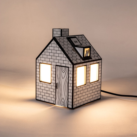 Lampe de Table en papier recyclé "On-Off" – 16x16x25cm - Seletti