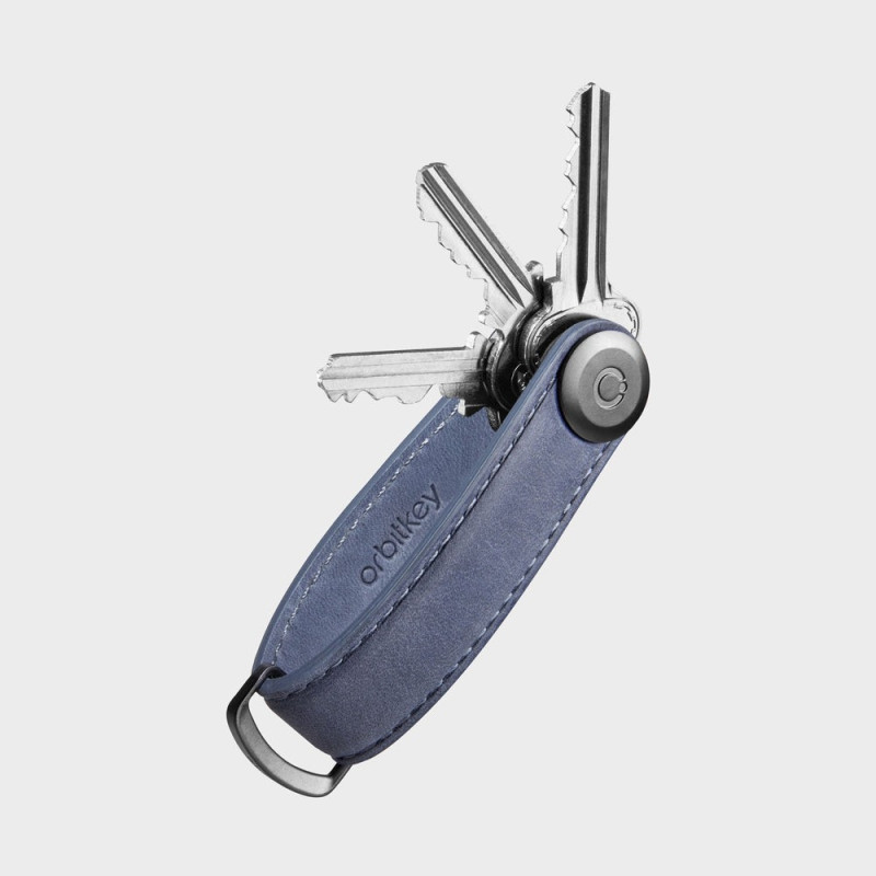Organisateur de clés - Crazy Horse Leather - Steel Grey – Orbitkey