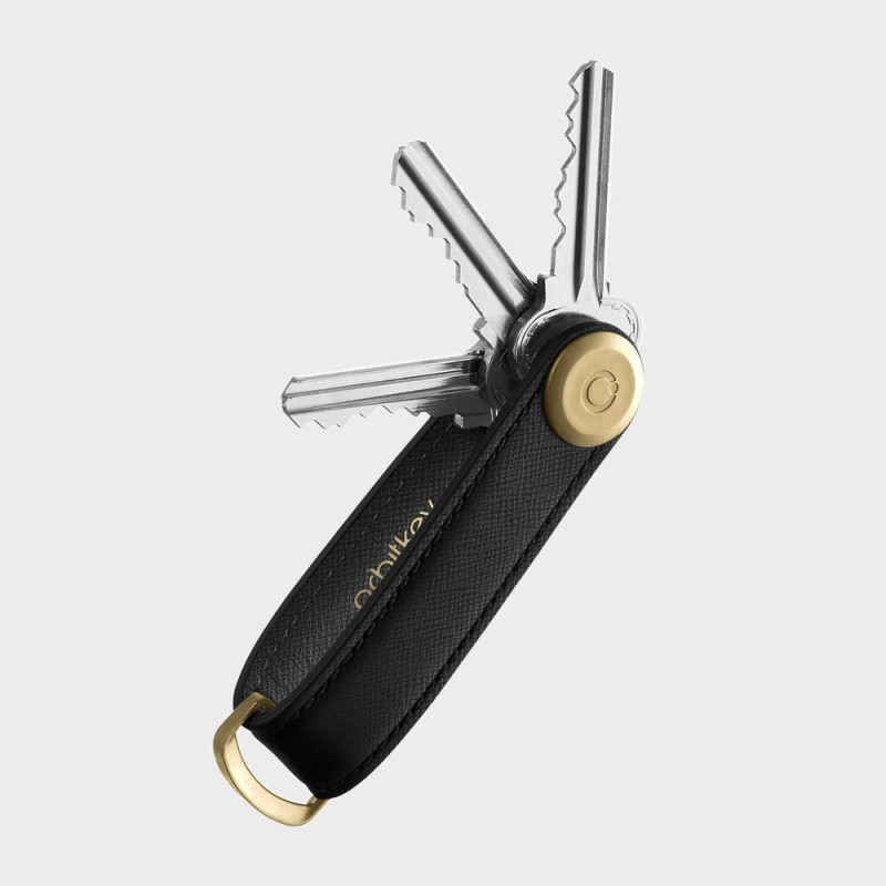 Organisateur de clés - Saffiano Leather - Liquorice Black - Orbitkey