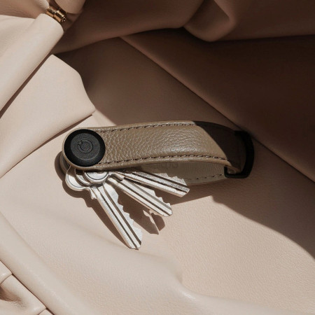 Organisateur de clés - Pebbled Leather - Ecru - Orbitkey
