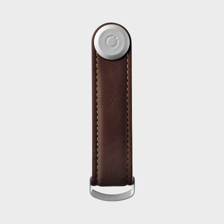 Organisateur de clés - Leather Silver - Espresso / Brown - Orbitkey