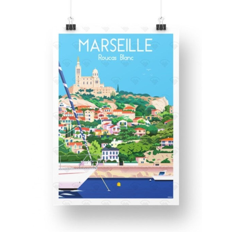 Affiche Maison Landolfi - Roucas Blanc de Raphael Delerue 50x70 cm
