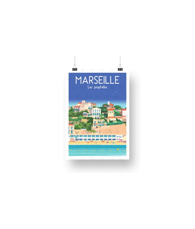Affiche Maison Landolfi - Marseille - Les prophètes Delerue 30x40 cm