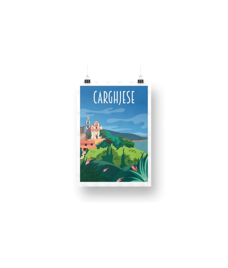 Affiche Maison Landolfi - Corse - Cargèse - 30x40 cm