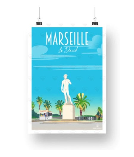 Affiche Maison Landolfi - Marseille - Le David 30x40 cm