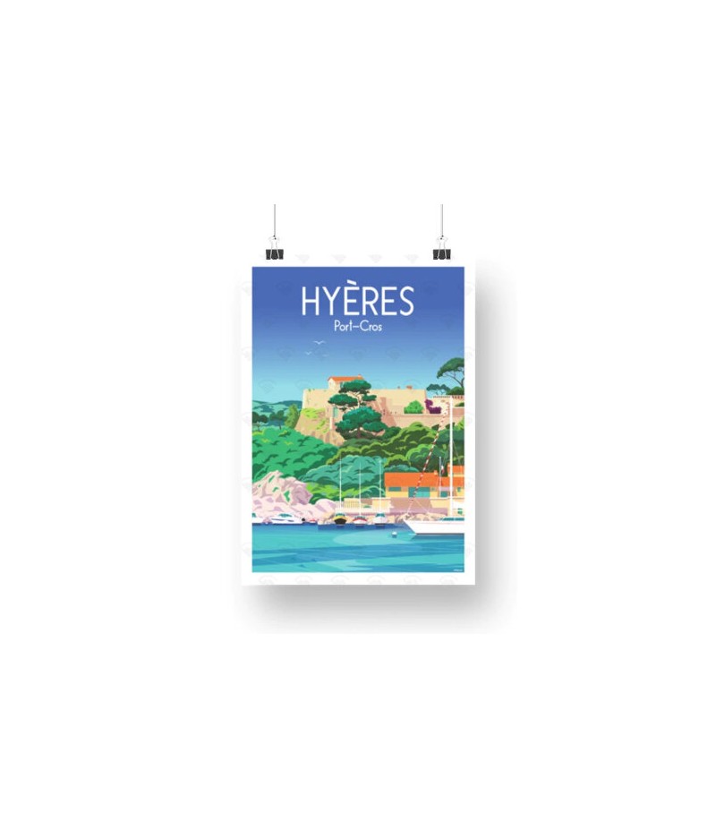 Affiche Maison Landolfi - Hyères - Port-Cros par Raphael Delerue - 30x40 cm